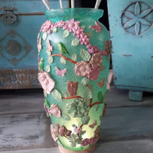 Handgemaakte lamp vaas 30cm hoog