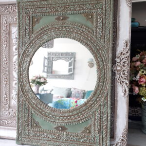 Donker groen 55x85cm handgemaakte spiegel 85x55cm